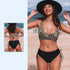 Bikini Swimsuit For Women Leopard Print Vest Sexy High Waist Triangle